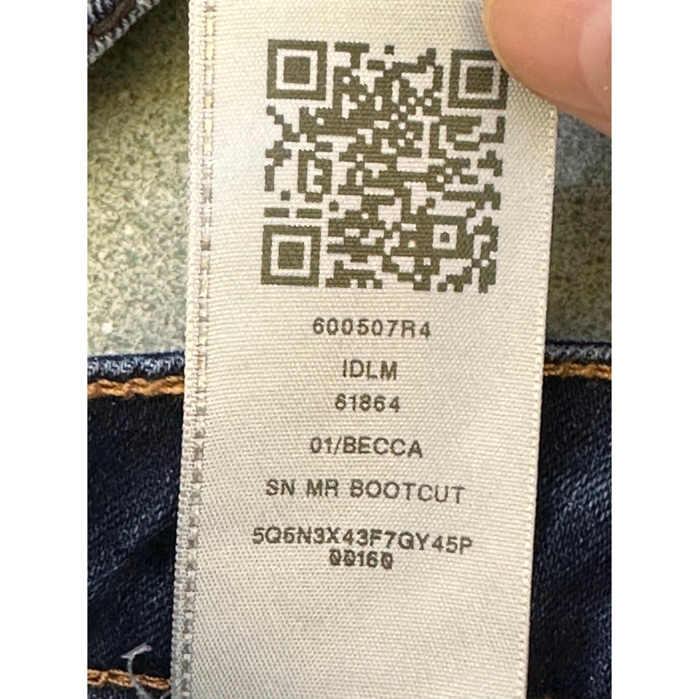 True Religion Becca SN Stud MR Bootcut Jeans Medium Rustic Barn Wash 29 NWT - Picture 8 of 14